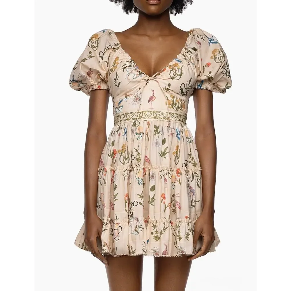 Agua by Agua Bendita Manzanilla Paraiso XL Cotton Floral Mini Dress NWT $510 - Picture 16 of 16